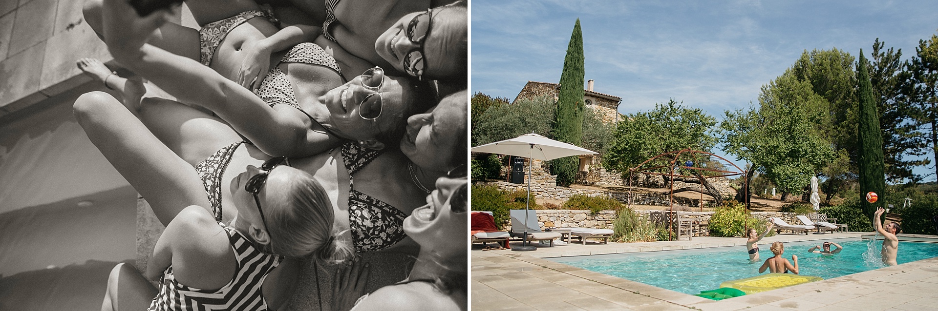 Traumhafte Hochzeit in der Provence. Best Friends. Pool time.
