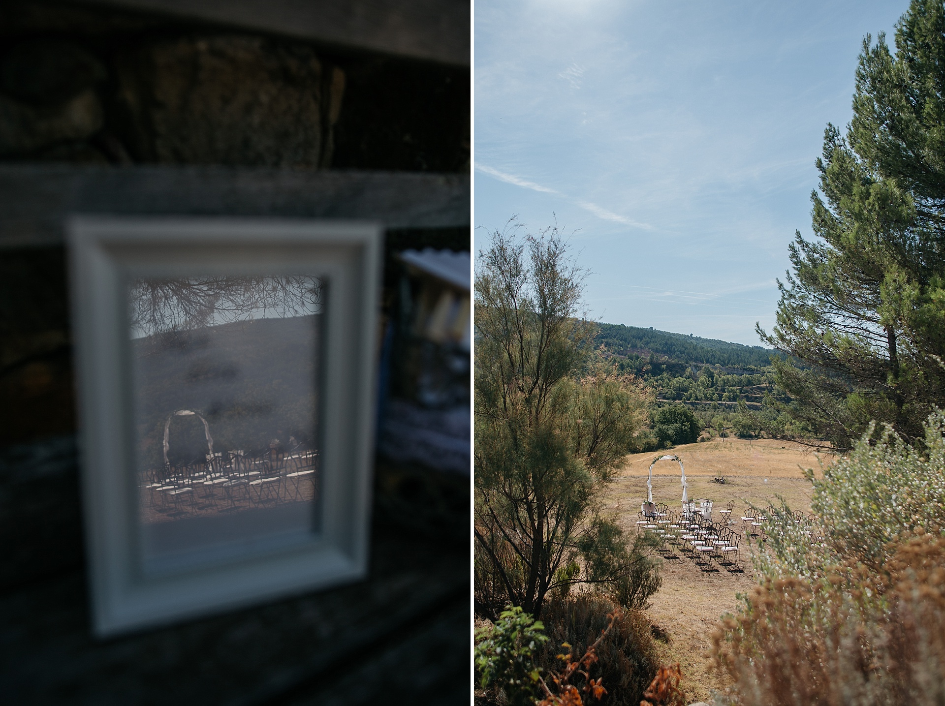 Traumhafte Hochzeit in der Provence. Freie Trauung mit wunderschönen Blick auf die Berge.