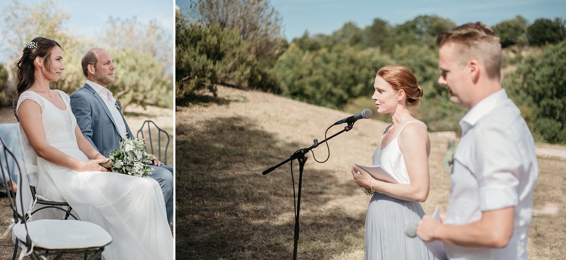 Traumhafte Hochzeit in der Provence. Die Trauzeugen halten eine emotionale Rede.